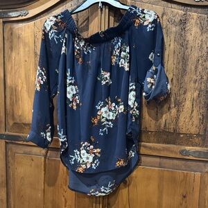 Papaya Floral Navy Women's Top
